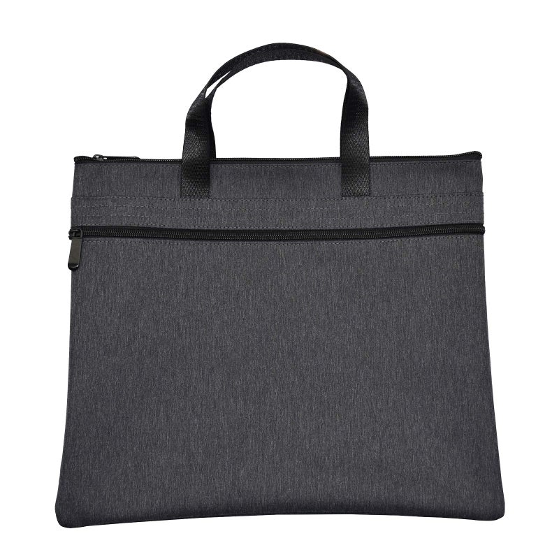 Enyuwlcm Waterproof Zipper Document Bag Handle Meeting Office Organizer Briefcase Black - Image 1